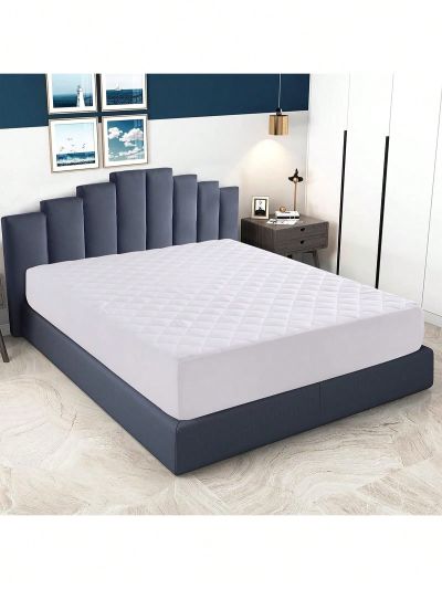Lux Decor Collection Mattress Pad - Mattress Cover Up to 16 Inches -Mattress Topper Quilted Fitted Mattress Pad Deep Pocket - Comfortable, Breathable & Easy to Put on Mattress