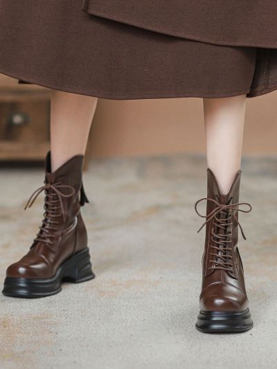 Ladies' Vintage Style Fashionable Short Boots