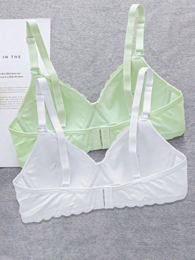 Tween Girl 2pcs Scallop Trim Bra