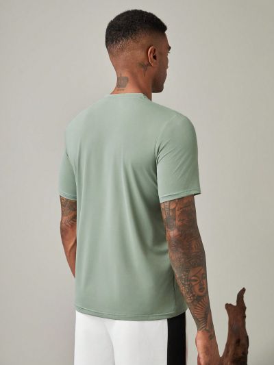 In My Nature Men'S Outdoor Contrast Color Letter Print T-Shirt