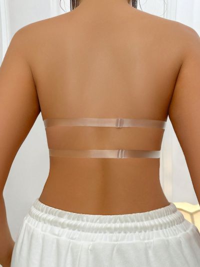 Strapless Bra With Transparent Shoulder Straps And Back