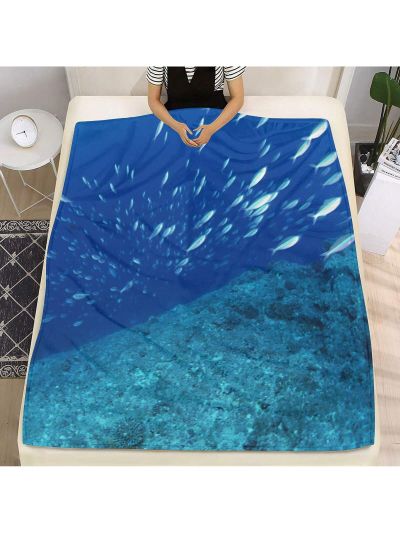 Flannel Fish Pattern Blanket