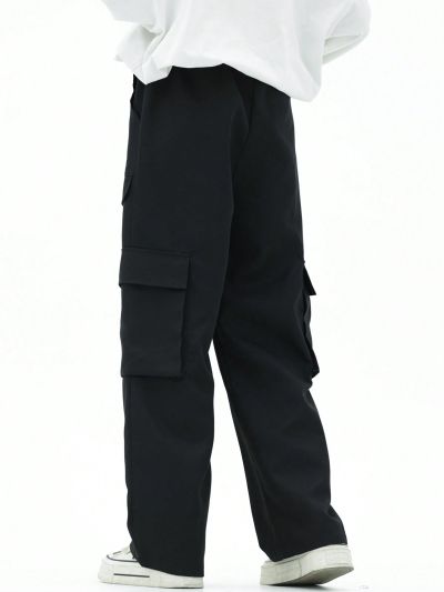 SHEIN Kids HYPEME Tween Girls' Street Fashion Camo Pattern Cargo Pants With Patch Details