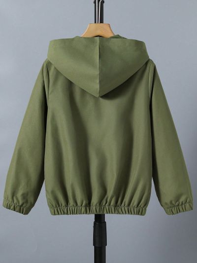 Teen Boys' Dinosaur Printed Hooded Jacket