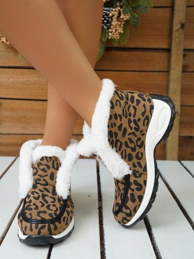 2023 New Style Korean Winter Short Boots For Women With Non-slip Sole And Warm Plush Lining, Suitable For Students