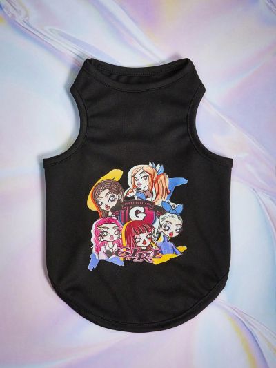 PETSIN 1pc Cartoon Printed Pet Vest (for Dogs/cats)