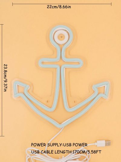 1pc Anchors LED Wall Neon Sign  5V USB Powered For Room Shop Party Pub Club Decoration