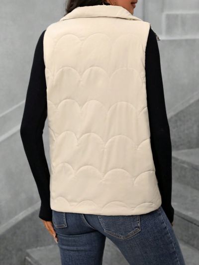 Women'S Zipper Front Padded Vest Jacket