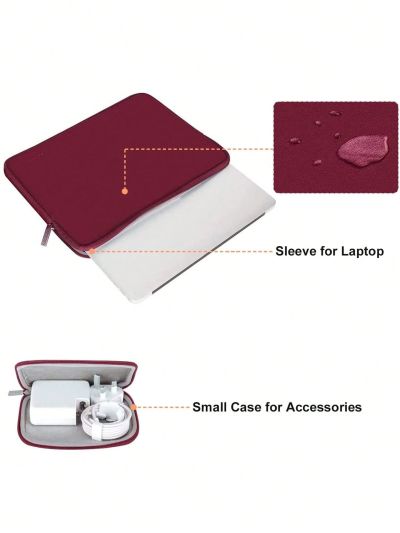 MOSISO Laptop Sleeve Compatible with MacBook Air/Pro, 13-13.3 inch Notebook, Compatible with MacBook Pro 14 inch 2023-2021 A2779 M2 A2442 M1, Neoprene Bag with Small Case