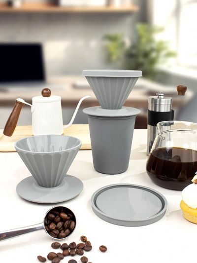 SHEIN Basic living 1 Pc Silicone Coffee Filter,Reusable Detachable Silicone Coffee Dripper