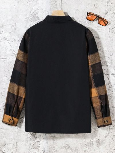 Teen Boys' Colorblock Plaid Dress Shirt