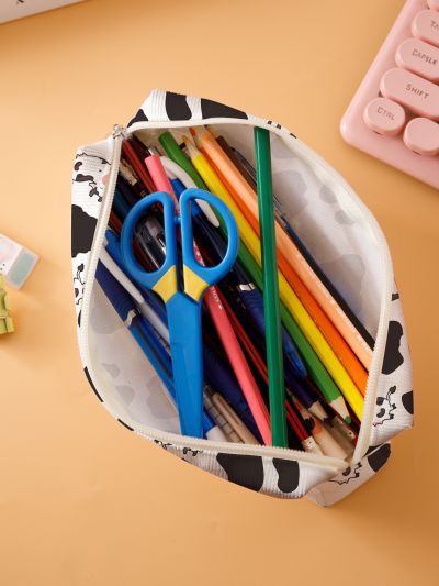 1pc Cartoon Cattle Print Pencil Case