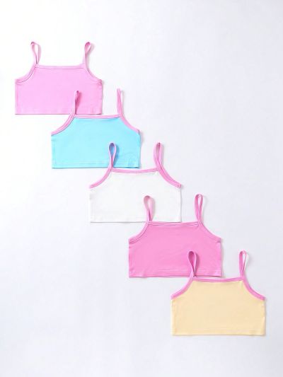 Young Girl Simple & Cute Cartoon Printed Tank Top Camisole Bra Without Steel Ring
