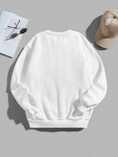 Teen Boys' Casual Letter Patterned Long Sleeve Sweatshirt Suitable For Autumn And Winter