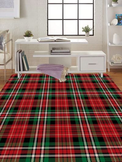 1pc Nordic Style Soft Carpet For Home Decoration, Outdoor Balcony, Retro Striped Checkered Carpet, Christmas Decoration, Living Room Modern Luxury Decor, Sofa, Table, Large Area Carpet, Bathroom Mat, Room Decor Area Rug