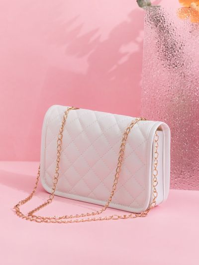Mini Quilted Design Flap Shoulder Bag
