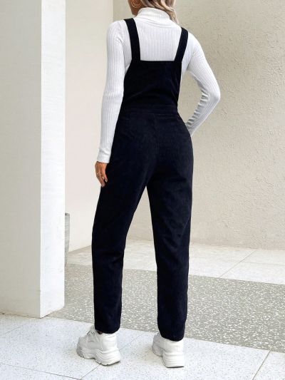 SHEIN Maternity Overalls With Text Pattern
