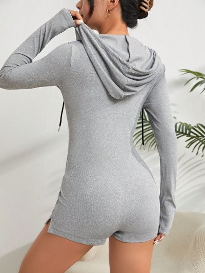 Women's Homewear Hooded Jumpsuit