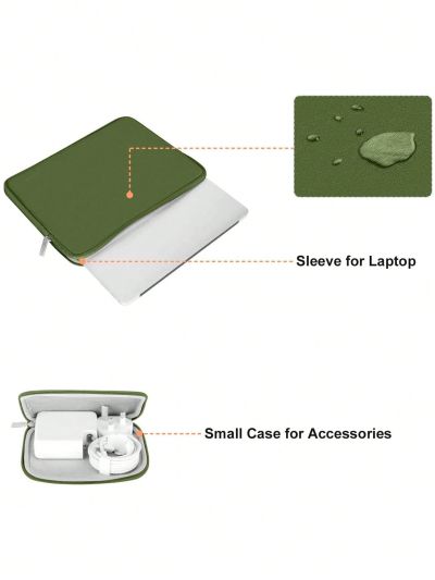 MOSISO Laptop Sleeve Compatible with MacBook Air/Pro, 13-13.3 inch Notebook, Compatible with MacBook Pro 14 inch 2023-2021 A2779 M2 A2442 M1, Neoprene Bag with Small Case