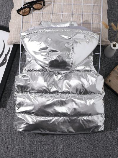 Tween Boy Zip Up Hooded Vest Puffer Coat