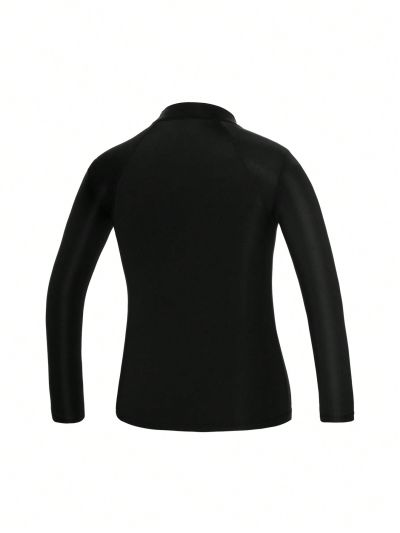 Tween Boy Letter Print Raglan Long Sleeve Sports T-Shirt