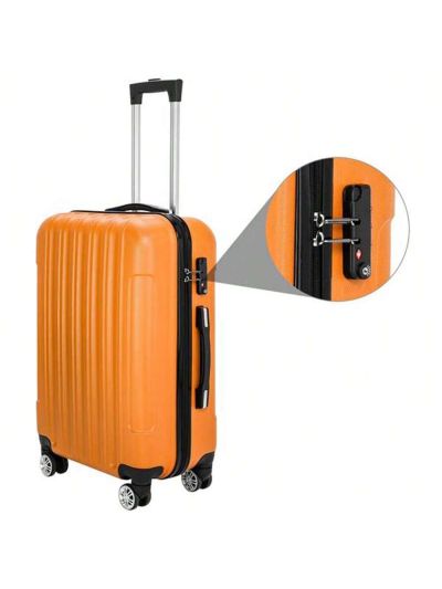 3 Piece Set Luggage Suitcase, Hard Shell Carry-On Luggage with TSA Lock, Multifunctional 3-in-1 Storage Suitcase for Traveling