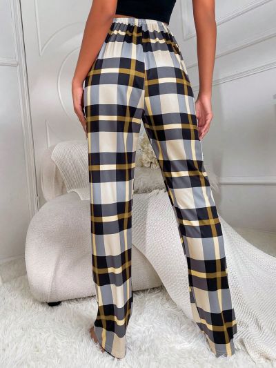 Ladies' Checkered Print Lounge Pants