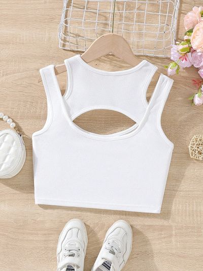 Teen Girls' Hollow Out Tank Top