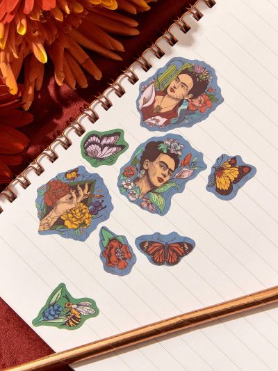 Frida Kahlo X SHEIN Character Graphic Graffiti Sticker Set