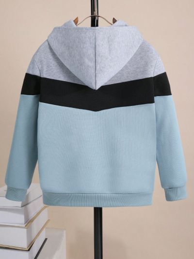 SHEIN Boys' Colorblock Hoodie