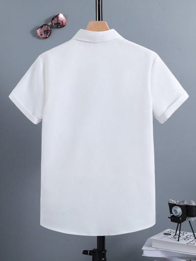 Teen Boy Striped Short Sleeve Shirt