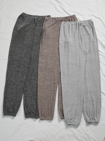 3pcs Cartoon Decor Tie Front Lounge Pants