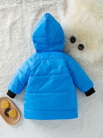 Baby Boy Raglan Sleeve Hooded Puffer Coat