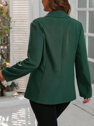 SHEIN LUNE Plus Size Women's Single-breasted Suit With One Button