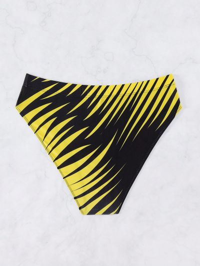 Men's Cartoon Cat With Rocket Pattern Swim Trunks