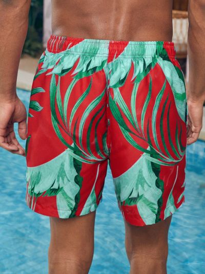 Men's Tropical Printed Beach Shorts