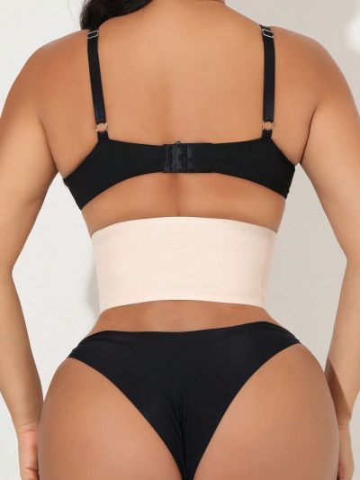 1pc Solid Color Front Hook Waist Trainer