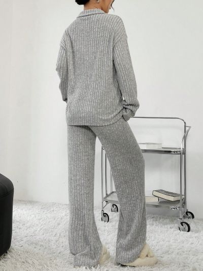 Half-Zip Pullover Shirt And Pants Set