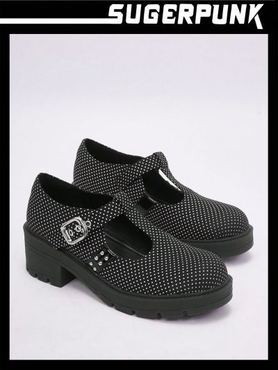 Sugerpunk Women's Polka Dot Wedge Heels Shoes