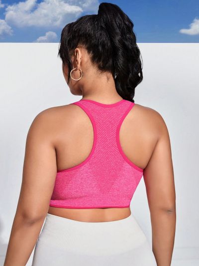 Yoga Basic Plus Size Women's Padded Double-Layered Sports Bra