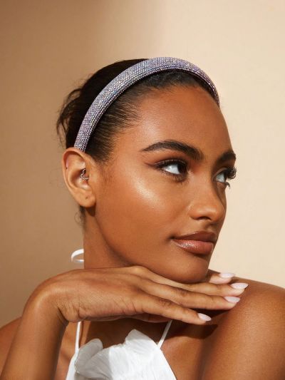 SHEIN SXY Rhinestone Overlay Wide Headband