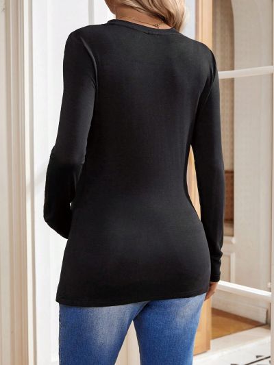 SHEIN Maternity Footprint Nursing T-shirt