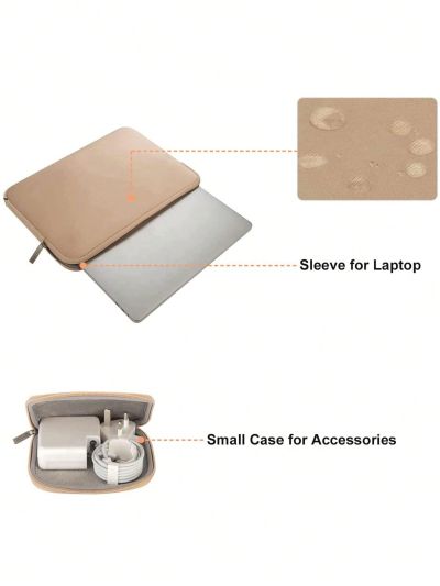 MOSISO Laptop Sleeve Compatible with MacBook Air/Pro, 13-13.3 inch Notebook, Compatible with MacBook Pro 14 inch 2023-2021 A2779 M2 A2442 M1, Neoprene Bag with Small Case