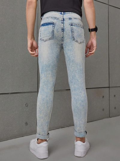 SHEIN Teen Boys' Distressed Jeans With Pocket Details