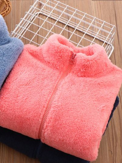 Teenage Girls' Zipper-front Teddy Jacket