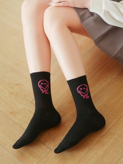 Cartoon Graphic Crew Socks