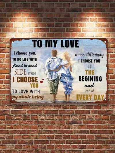 1pc Letters Of Expression Signs Wall Art Poster Retro Poster (12x8), Retro Metal Tin Sign, Vintage Sign, Home Wall Decor, Home Decor, Room Decor, Wall Art Decor, Farm Decor, Patio Garden Decor, Farm Wall Decor