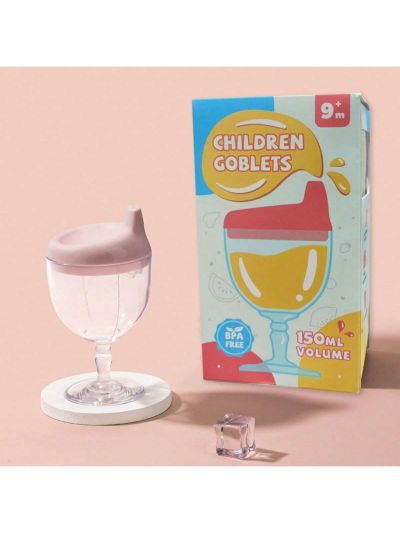 1pcs Cheerful Birthday Party Cup for Kids: Plastic Goblet, Sippy Cup, Wine Glass, Beverage Mug & Milk Bottle with Lid
