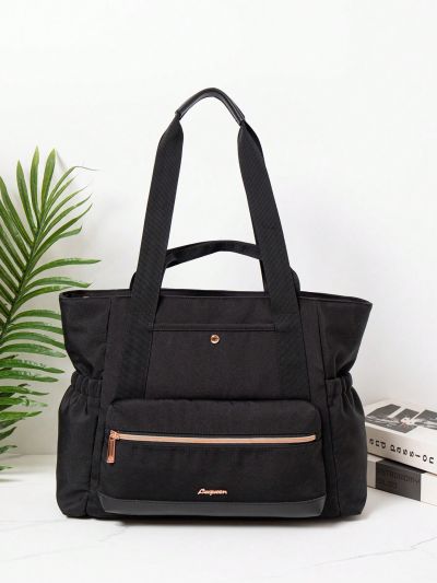 1pc Large Capacity Oxford Cloth Mommy Bag Multifunctional Maternal And Child Bag Hand-held Shoulder Diaper Bag For Travel And Outing, Suitable For Storage Use