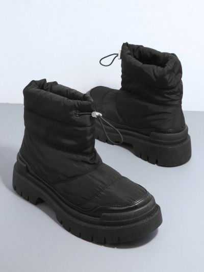 Drawstring Lug Sole Boots
